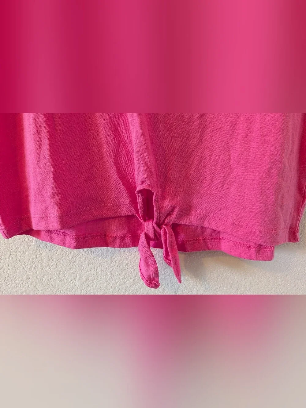 Children’s Place Girls 7/8 Neon Pink Tie Front Tee NWT